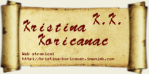 Kristina Korićanac vizit kartica
